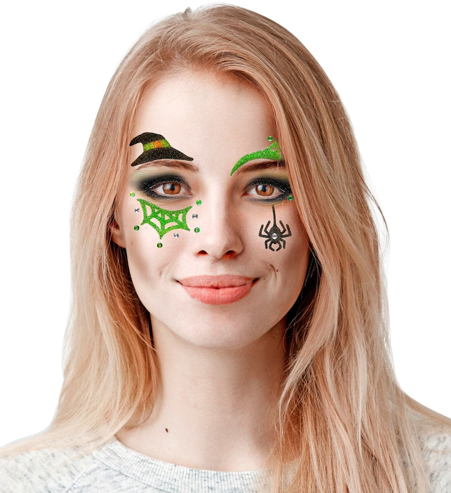 Waldhexe Glitzer Gesicht-Sticker - 4