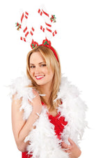 Weihnachtlicher Zuckerstangen Geweih Haarreif 1
