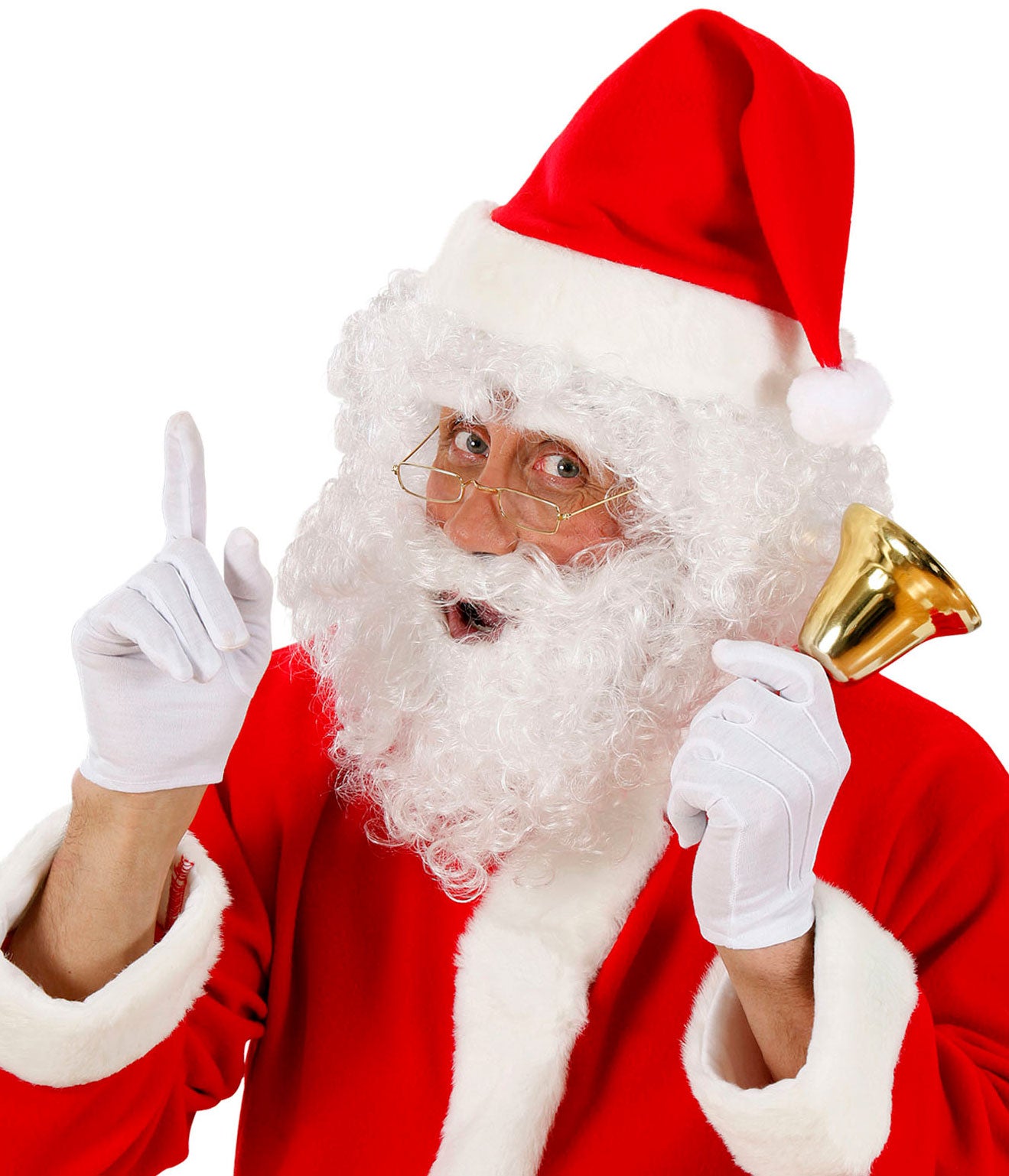 Weihnachtsmann-Set Perücke, Bart und Augenbrauen - 1