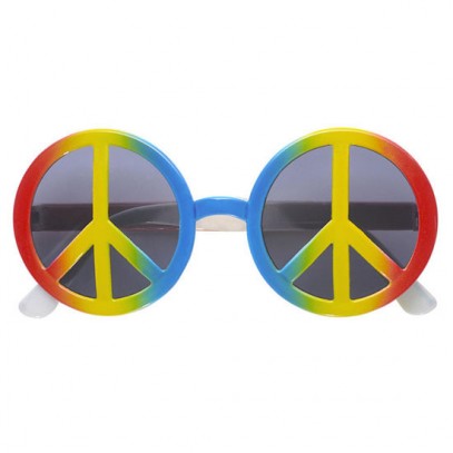 Bunte Love & Peace Sonnenbrille für Damen und Herren