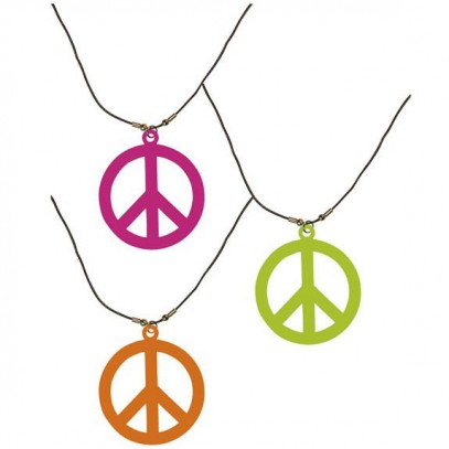 Klassische Hippie Peace Halskette in verschiedenen Farben