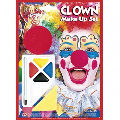 Clown Make-Up Set mit Clown Nase