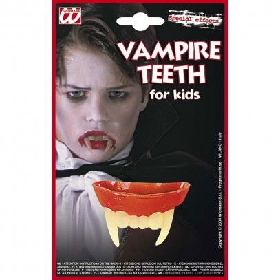 Kinder Vampir Zähne mit langen Beißzähnen