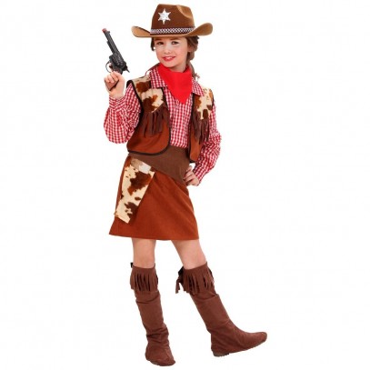Cowgirl Kostüm Deluxe 6-teilig für Mädchen 1