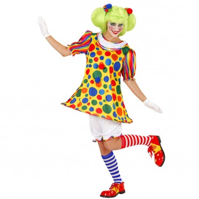 Buntes Clown Girly Kostüm für Damen