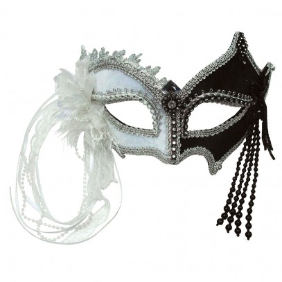Venezianische Maske Blackl and White
