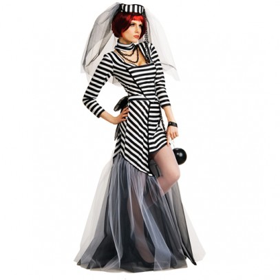 Gefängnis Braut Kostüm für Damen