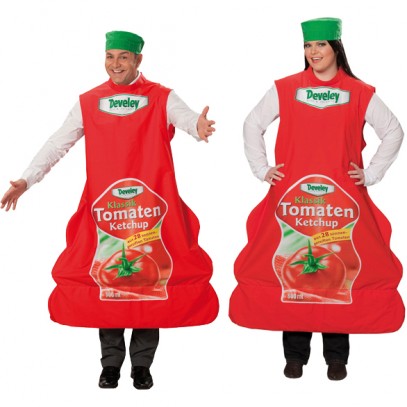 Ketchup Flasche Kostüm für Männer und Frauen