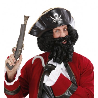 Blackbeard Piraten Perücke mit Bart für Herren