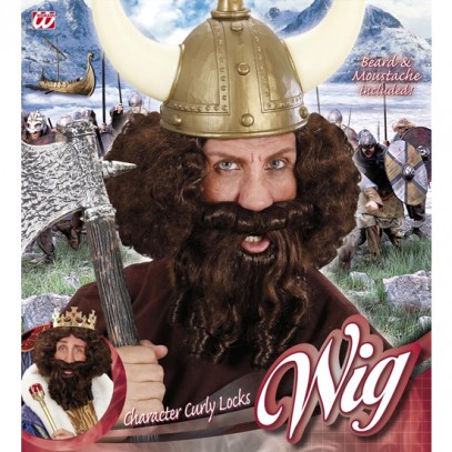 Wikinger König Perücke mit Bart für Herren