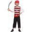 Piraten Junge Kostüm 4-teilig in rot-weiß 1