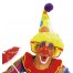 Bunter Clown-Hut mit lockiger Perücke