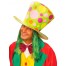 Großer bunter Clown Hut mit Haaren