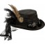 Steampunk Hut mit Brille schwarz